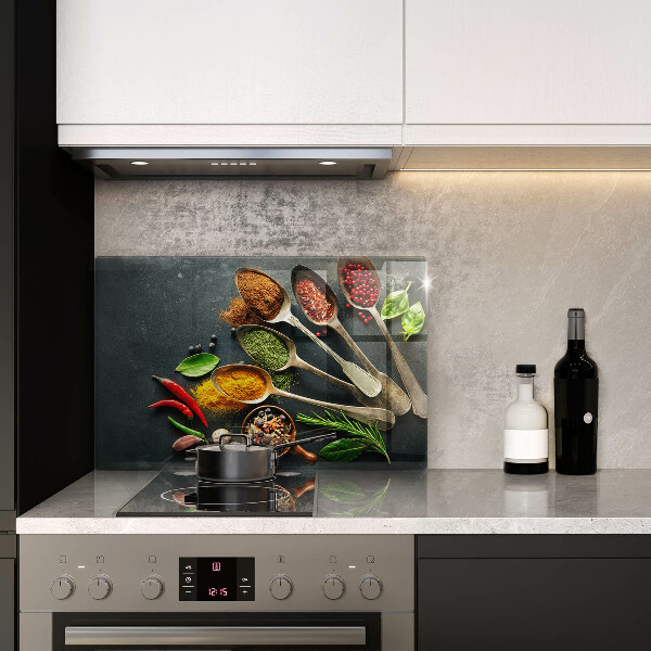 Cache plaque de cuisson Cuillères de cuisine d'épices