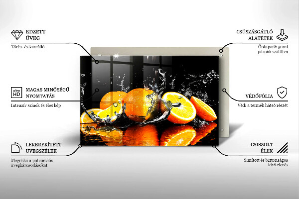 Cache plaque de cuisson Fruit orange juteux