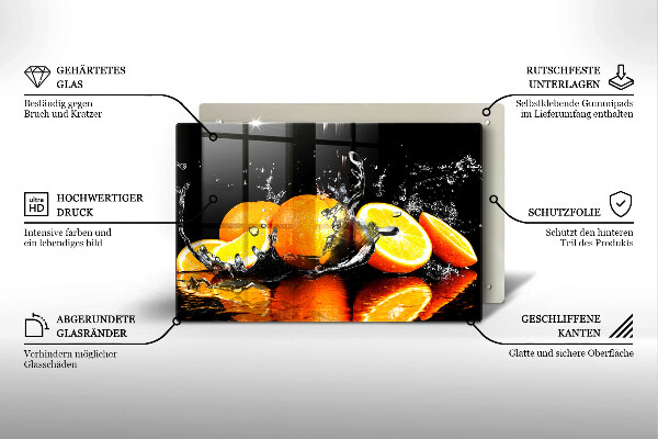 Cache plaque de cuisson Fruit orange juteux