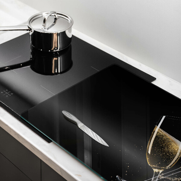 Cache plaque de cuisson Verres de champagne