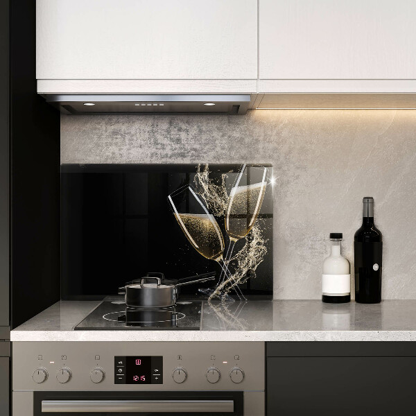 Cache plaque de cuisson Verres de champagne