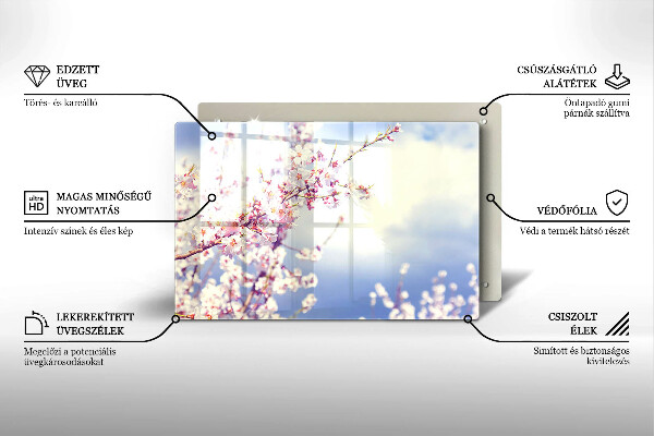 Cache plaque de cuisson Arbre en fleurs