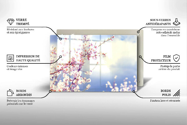Cache plaque de cuisson Arbre en fleurs