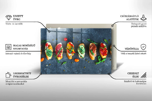 Cache plaque de cuisson Sandwichs colorés