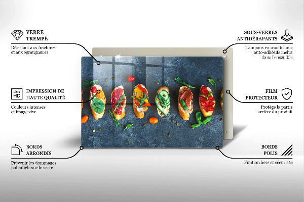 Cache plaque de cuisson Sandwichs colorés