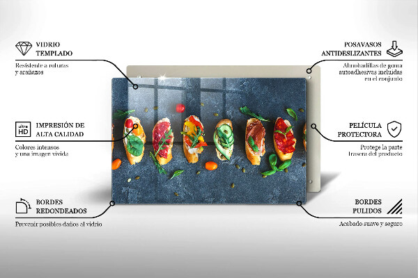 Cache plaque de cuisson Sandwichs colorés