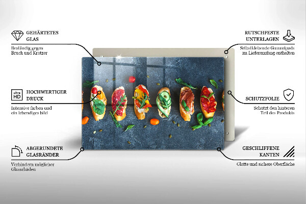 Cache plaque de cuisson Sandwichs colorés