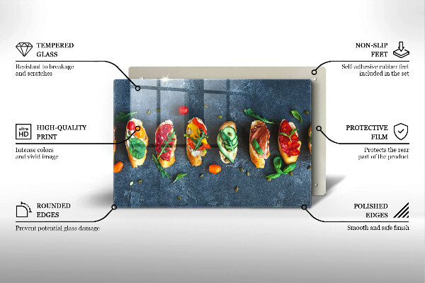 Cache plaque de cuisson Sandwichs colorés