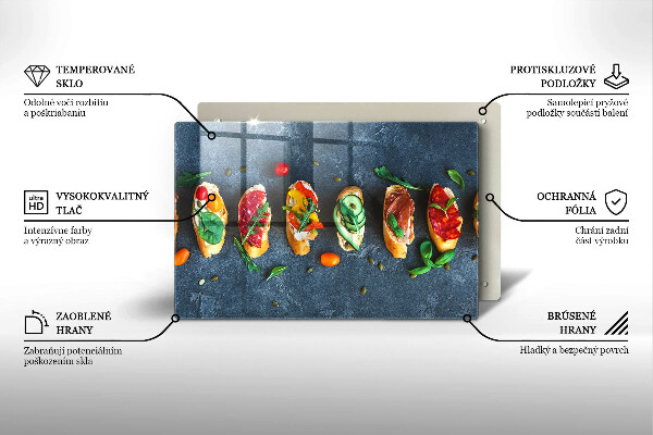 Cache plaque de cuisson Sandwichs colorés