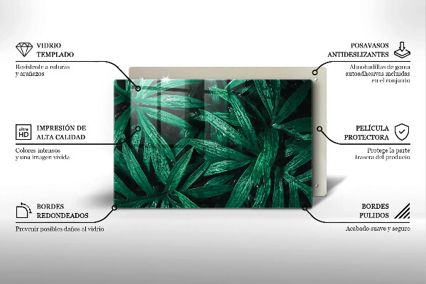 Cache plaque de cuisson Feuilles de plantes