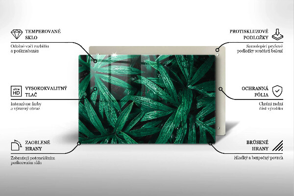 Cache plaque de cuisson Feuilles de plantes