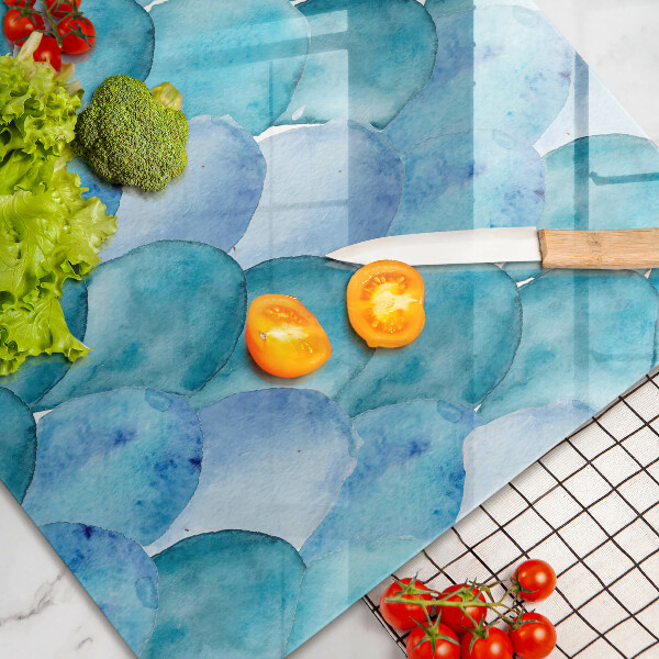 Cache plaque de cuisson Écailles d'aquarelle