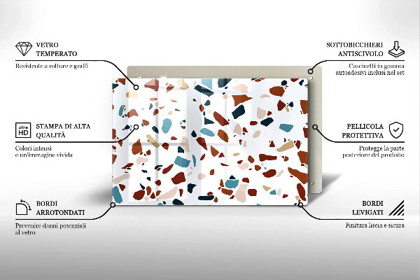 Protège plaque de cuisson Pierre décorative