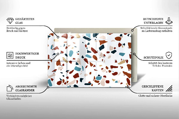 Protège plaque de cuisson Pierre décorative