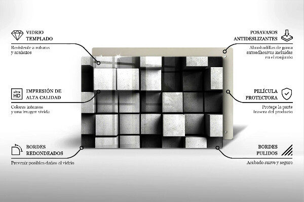 Protège plaque de cuisson Fond de géométrie 3D