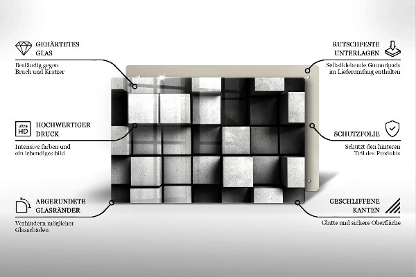 Protège plaque de cuisson Fond de géométrie 3D