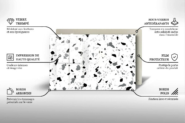 Protège plaque de cuisson Grès décoratif