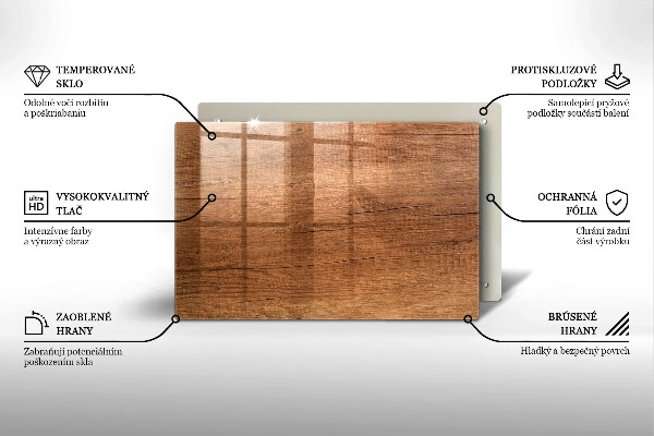 Protection plaque induction Texture du bois