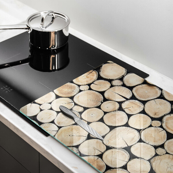 Protection plaque induction Troncs d'arbres en bois