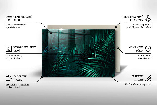 Cache plaque de cuisson Feuilles de la jungle sauvage