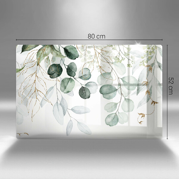 Cache plaque de cuisson Plantes peintes