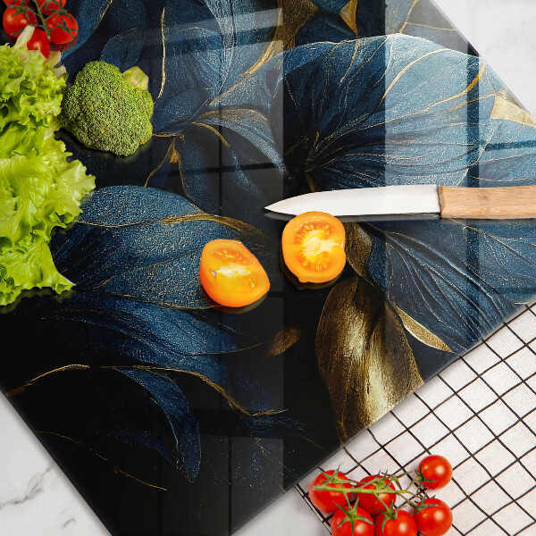 Cache plaque de cuisson Feuilles décoratives avec de l'or