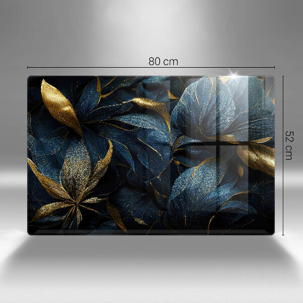 Cache plaque de cuisson Feuilles décoratives avec de l'or