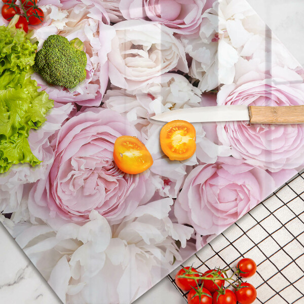 Cache plaque de cuisson Bouquet de pivoines