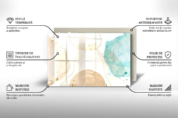 Cache plaque de cuisson Formes bohèmes lumineuses