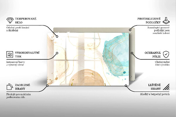 Cache plaque de cuisson Formes bohèmes lumineuses