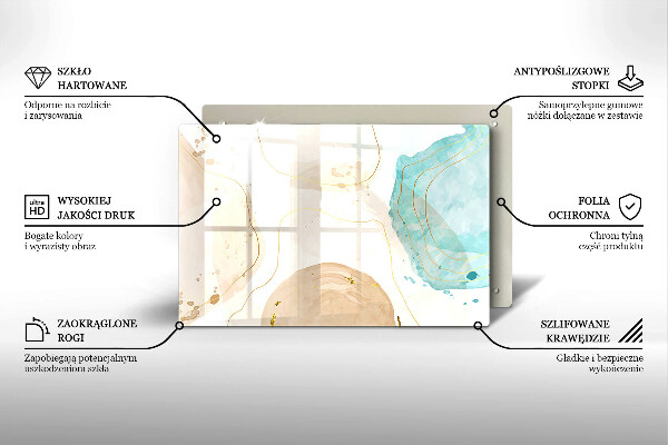 Cache plaque de cuisson Formes bohèmes lumineuses