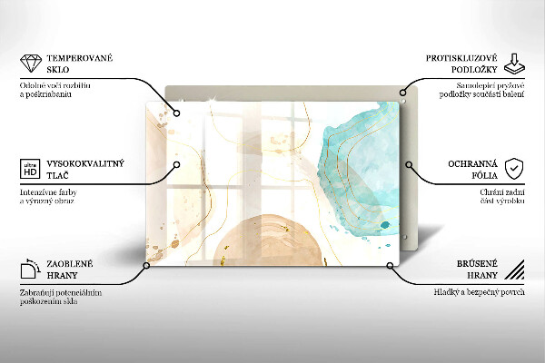 Cache plaque de cuisson Formes bohèmes lumineuses
