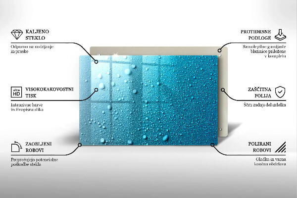 Cache plaque de cuisson Gouttes d'eau
