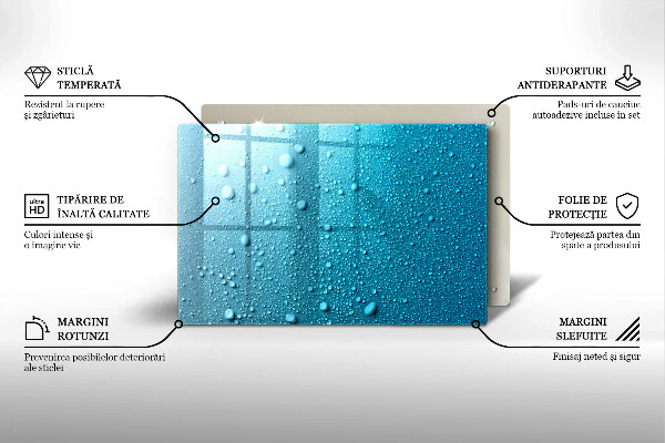 Cache plaque de cuisson Gouttes d'eau