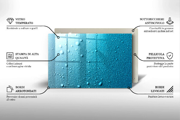Cache plaque de cuisson Gouttes d'eau