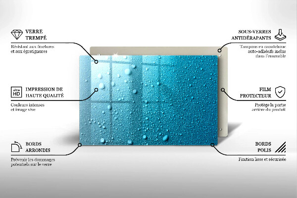 Cache plaque de cuisson Gouttes d'eau