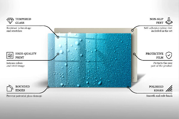 Cache plaque de cuisson Gouttes d'eau