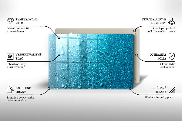 Cache plaque de cuisson Gouttes d'eau