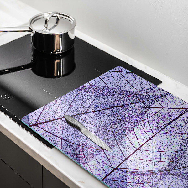 Cache plaque de cuisson Feuilles veinées