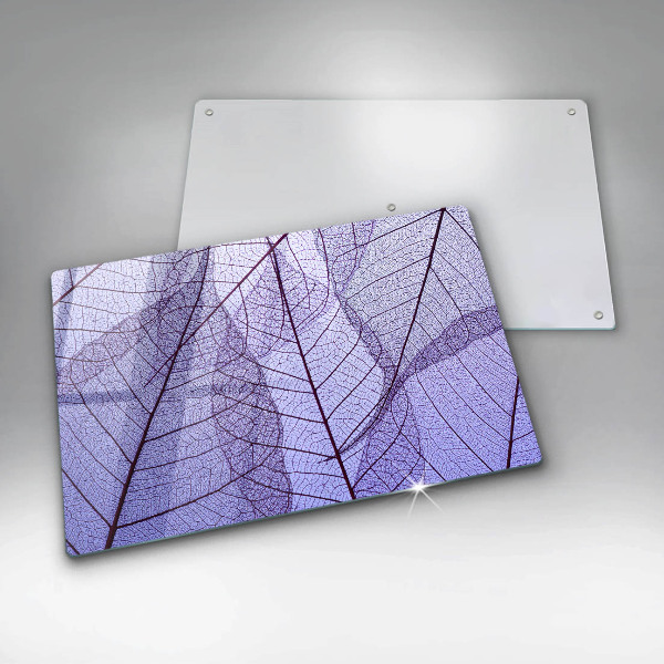 Cache plaque de cuisson Feuilles veinées