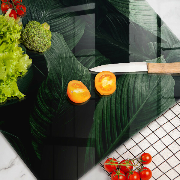 Cache plaque de cuisson Feuilles sombres