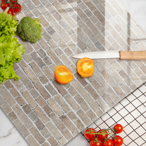 Cache plaque de cuisson Mur de briques lumineuses