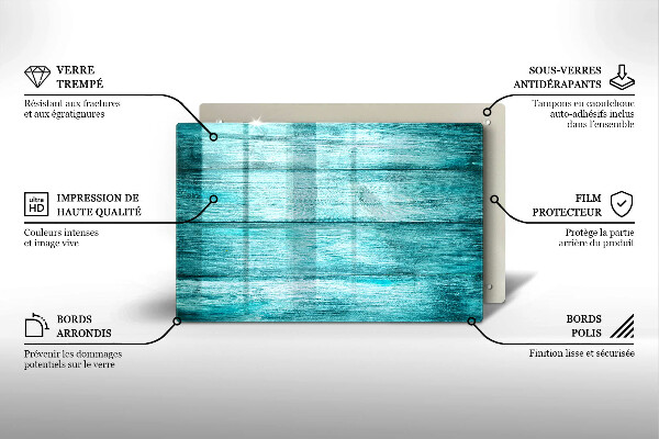 Cache plaque de cuisson Planches de bois vintage