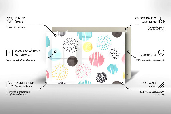 Cache plaque de cuisson Formes peintes