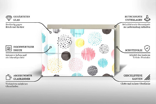 Cache plaque de cuisson Formes peintes