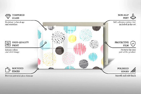 Cache plaque de cuisson Formes peintes