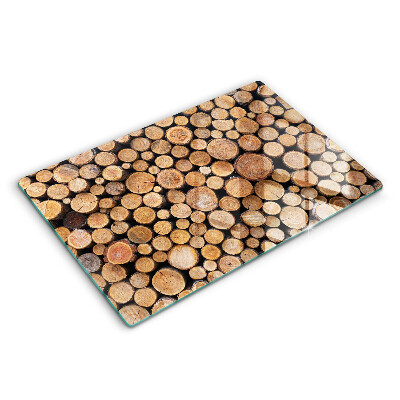 Cache plaque de cuisson Des troncs d'arbres