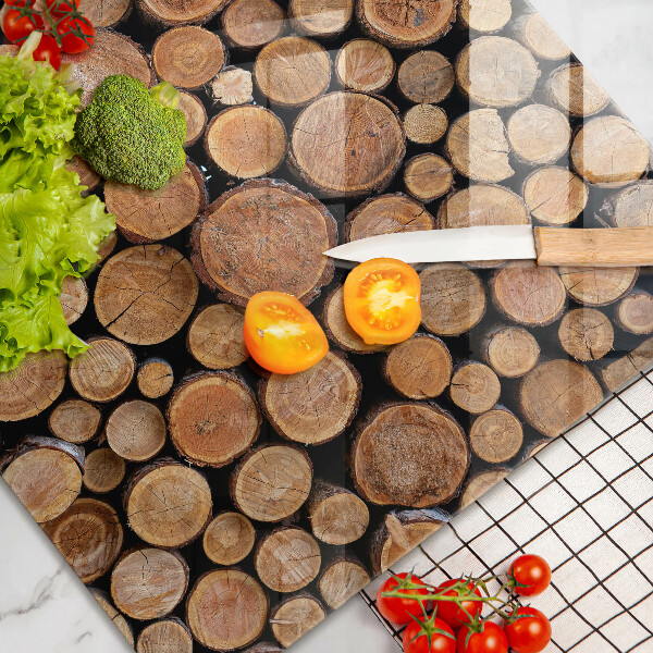Cache plaque de cuisson Des troncs d'arbres