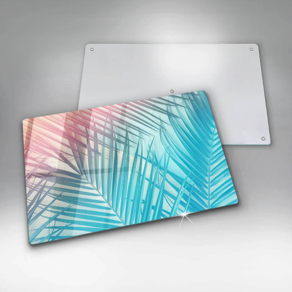 Cache plaque de cuisson Feuilles pastel