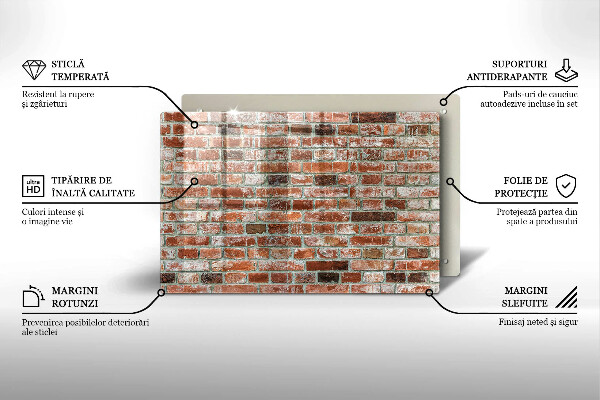 Cache plaque de cuisson Vieux mur de briques
